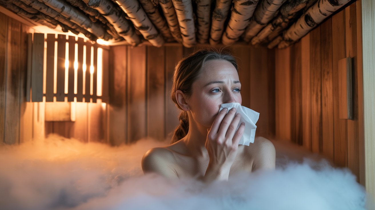 mit erkältung in die sauna