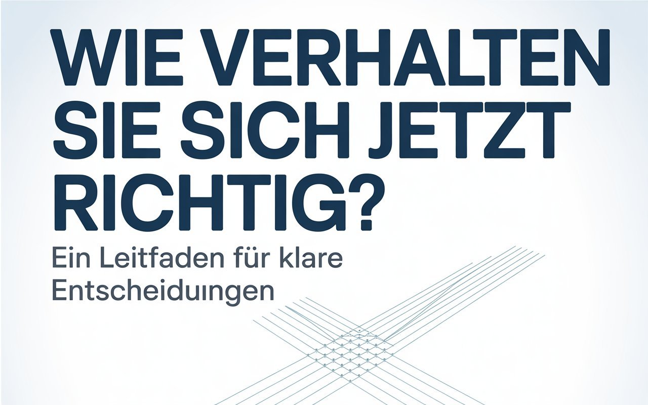 wie verhalten sie sich jetzt richtig