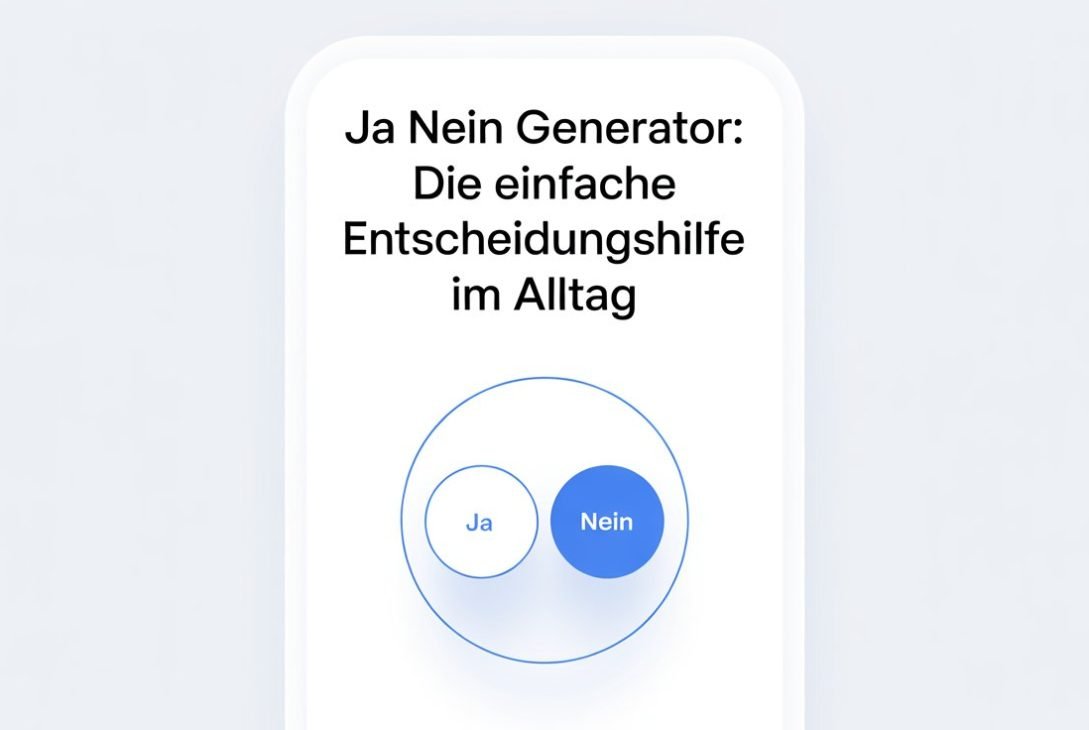 Ja Nein Generator: Die einfache Entscheidungshilfe im Alltag