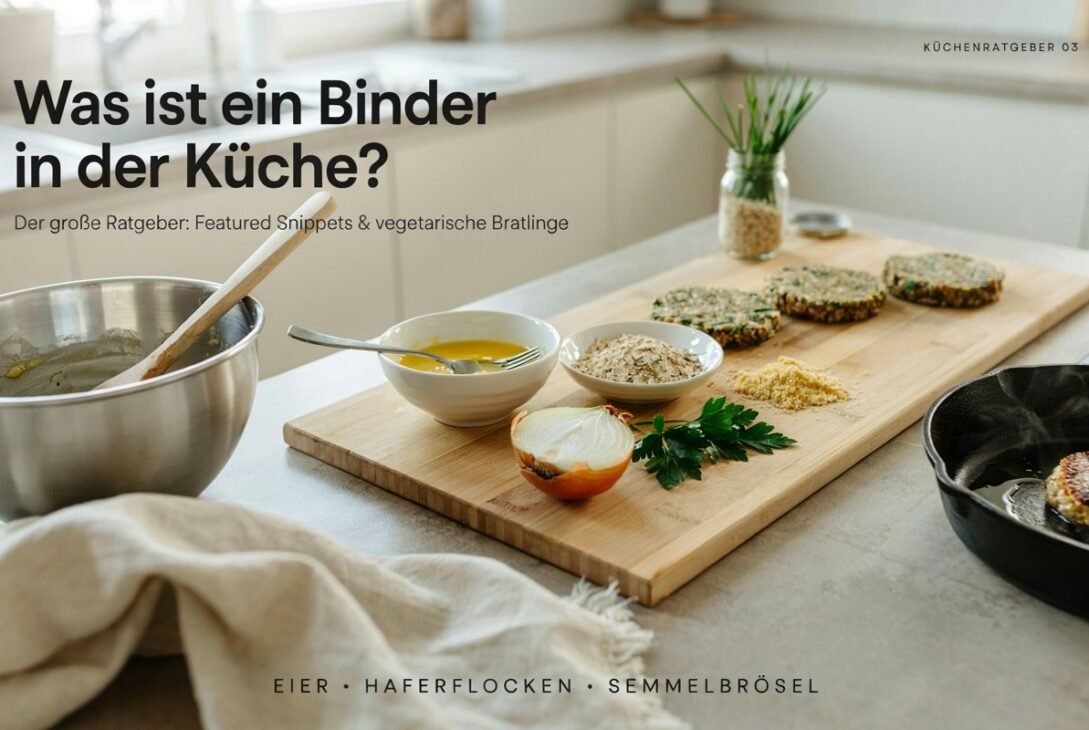 Was ist ein Binder in der Küche? Der große Ratgeber: Featured Snippets & vegetarische Bratlinge