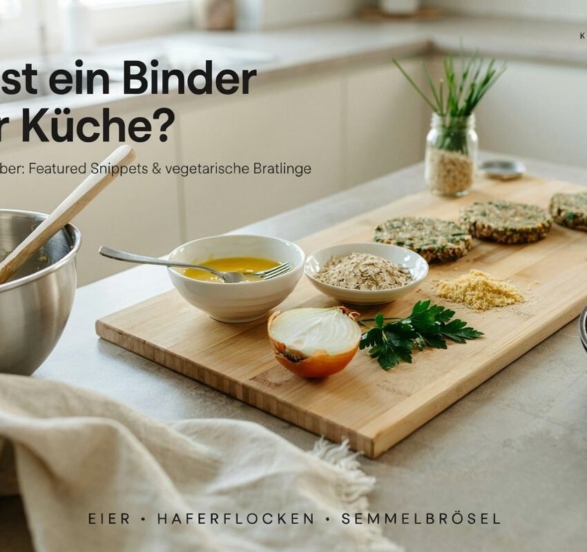 Was ist ein Binder in der Küche? Der große Ratgeber: Featured Snippets & vegetarische Bratlinge